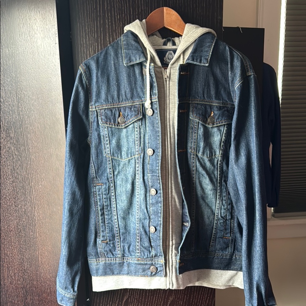 American Rag Blue and Gray Lightweight Shirt Jacket